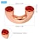 PATIKIL 38 Inch ID Copper Pipe Fittings 6 Pcs 180 Degree Return Bend Copper Pipe Sweat Welding Solder Connection for HVAC Air Conditioning Hydraulic