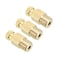 PATIKIL Brass Tube Fitting 4mm Tube OD 18 BSP Male Thread 3Pcs Compression Pipe Connector Union Straight Coupling Adapter Gold Tone