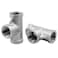PHITUODA 2 PCS 38 Inch Female NPT Tee Pipe Adapter Cast Pipe Fitting Stainless Steel 3Way T Shaped Pipe Fitting Adapter