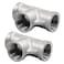 PHITUODA 2 PCS 38 Inch Female NPT Tee Pipe Adapter Cast Pipe Fitting Stainless Steel 3Way T Shaped Pipe Fitting Adapter