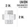 PIPE DECOR PIPE DCOR 34 in Authentic Galvanized Malleable Iron Union 4 Pack for DIY Pipe Furniture Building and Regular Plumbing Applications