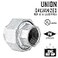 PIPE DECOR PIPE DCOR 34 in Authentic Galvanized Malleable Iron Union 4 Pack for DIY Pipe Furniture Building and Regular Plumbing Applications