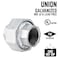 PIPE DECOR PIPE DCOR 34 in Authentic Galvanized Malleable Iron Union 4 Pack for DIY Pipe Furniture Building and Regular Plumbing Applications