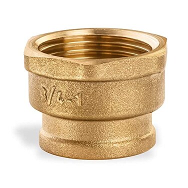 Lakesstory Pipe Fittings Brass Coupling 34 Female x 1 Female Brass Reducing Coupling