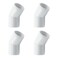 Piutouyar 4 Pcs 1 Inch 45 Degree Elbow PVC Pipe Fitting 2 Way Furniture Grade Pipe Connector PVC Elbow Fitting Pipe Corner Connector for DIY Shelf Garden Support Structure