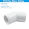 Piutouyar 4 Pcs 1 Inch 45 Degree Elbow PVC Pipe Fitting 2 Way Furniture Grade Pipe Connector PVC Elbow Fitting Pipe Corner Connector for DIY Shelf Garden Support Structure