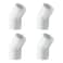 Piutouyar 4 Pcs 1 Inch 45 Degree Elbow PVC Pipe Fitting 2 Way Furniture Grade Pipe Connector PVC Elbow Fitting Pipe Corner Connector for DIY Shelf Garden Support Structure