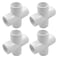 Piutouyar 4 Pcs 12 Cross Elbow PVC Pipe Fitting 4 Way Furniture Grade Pipe Connector PVC Elbow Fitting Pipe Corner Connector for DIY Shelf Garden Support Structure
