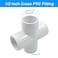 Piutouyar 4 Pcs 12 Cross Elbow PVC Pipe Fitting 4 Way Furniture Grade Pipe Connector PVC Elbow Fitting Pipe Corner Connector for DIY Shelf Garden Support Structure