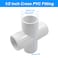 Piutouyar 4 Pcs 12 Cross Elbow PVC Pipe Fitting 4 Way Furniture Grade Pipe Connector PVC Elbow Fitting Pipe Corner Connector for DIY Shelf Garden Support Structure