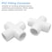 Piutouyar 4 Pcs 12 Cross Elbow PVC Pipe Fitting 4 Way Furniture Grade Pipe Connector PVC Elbow Fitting Pipe Corner Connector for DIY Shelf Garden Support Structure