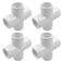 Piutouyar 4 Pcs 12 Cross Elbow PVC Pipe Fitting 4 Way Furniture Grade Pipe Connector PVC Elbow Fitting Pipe Corner Connector for DIY Shelf Garden Support Structure