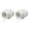 Ptazucv 2Pcs White PVC Pipe Fittings 2 NPT Female Thread PVC Pipe Fitting Adapter Connector PVC Female Threaded Pipe Coupling Socket x NPT Female Sch40