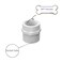 Ptazucv 2Pcs White PVC Pipe Fittings 2 NPT Female Thread PVC Pipe Fitting Adapter Connector PVC Female Threaded Pipe Coupling Socket x NPT Female Sch40