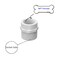 Ptazucv 2Pcs White PVC Pipe Fittings 2 NPT Female Thread PVC Pipe Fitting Adapter Connector PVC Female Threaded Pipe Coupling Socket x NPT Female Sch40