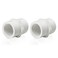 Ptazucv 2Pcs White PVC Pipe Fittings 2 NPT Female Thread PVC Pipe Fitting Adapter Connector PVC Female Threaded Pipe Coupling Socket x NPT Female Sch40