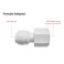 PureSec Plastic Reusable 38 Water Line Connector 38 Female Threaded Adapter x 38 Quick Connect Fitting for Water Filters and RO Systems 10 38OD38Female Thread