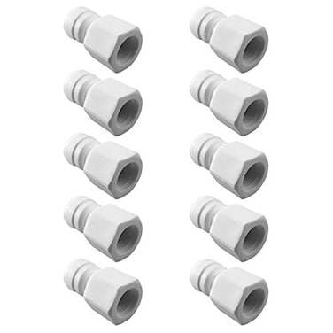PureSec Plastic Reusable 38 Water Line Connector 38 Female Threaded Adapter x 38 Quick Connect Fitting for Water Filters and RO Systems 10 38OD38Female Thread