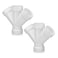 Pushglossy 2 Pcs 1 12 Inch Hub PVC DWV Double Wye Schedule 40 for Use in Sanitary Drainage Waste and Ventilation DWV Sewer and Stormwater Applications White