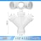 Pushglossy 2 Pcs 1 12 Inch Hub PVC DWV Double Wye Schedule 40 for Use in Sanitary Drainage Waste and Ventilation DWV Sewer and Stormwater Applications White