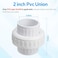 Dfnidy PVC Slip Union for 2 Pipe Schedule 40 White PVC Pipe Fitting Union Replacement with Builtin EPDM ORing Upgrade Pool Pipe Slip Unions Connector