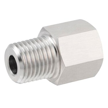 Pysrych 304 Stainless Steel Forged Pipe Fitting Converter Adapter 14 NPT Female x M101 Male 2000psi 1 Pc