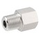Pysrych 304 Stainless Steel Forged Pipe Fitting Converter Adapter 14 NPT Female x M101 Male 2000psi 1 Pc