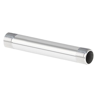 Quickun 304 Stainless Steel Nipple Pipe Fitting 38 NPT x 38 NPT Male Malleable Nipple Cast Pipe 6 Length