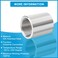 Quickun 304 Stainless Steel Pipe Coupling Fitting 1 x 1 Female Pipe Coupler Connector Adapter Fitting 4 Length