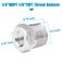 Quickun Stainless Steel Reducing Hex Bushing 14 Male NPT to 18 Female NPT Reducer Bushing Pipe Hose Fitting Pack of 2