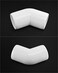 QWORK 1 45 Degree Elbow PVC Fitting 2 Way 10 Pack Furniture Grade for Building Furniture and PVC Structures White