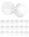 QWORK 114 Inch PVC Pipe End Cap Fitting 20 Pcs Furniture Grade SCH40 Pipe Plug Socket Fitting Adapter External End Cap Flat PVC Cap White