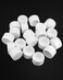 QWORK 114 Inch PVC Pipe End Cap Fitting 20 Pcs Furniture Grade SCH40 Pipe Plug Socket Fitting Adapter External End Cap Flat PVC Cap White