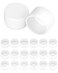 QWORK 114 Inch PVC Pipe End Cap Fitting 20 Pcs Furniture Grade SCH40 Pipe Plug Socket Fitting Adapter External End Cap Flat PVC Cap White