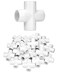 QWORK 4 Way 12 Cross PVC Fitting 20 Pack PVC Fitting Connector Furniture Grade for Building Furniture and PVC Structures White