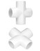 QWORK 4 Way 12 Cross PVC Fitting 20 Pack PVC Fitting Connector Furniture Grade for Building Furniture and PVC Structures White