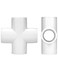 QWORK 4 Way 12 Cross PVC Fitting 20 Pack PVC Fitting Connector Furniture Grade for Building Furniture and PVC Structures White