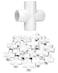 QWORK 4 Way 12 Cross PVC Fitting 20 Pack PVC Fitting Connector Furniture Grade for Building Furniture and PVC Structures White