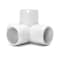 QWORK 4Way 12 Tee PVC Fitting Elbow 10 Pack PVC Fitting Connector Furniture Grade White