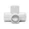 QWORK 4Way 12 Tee PVC Fitting Elbow 10 Pack PVC Fitting Connector Furniture Grade White
