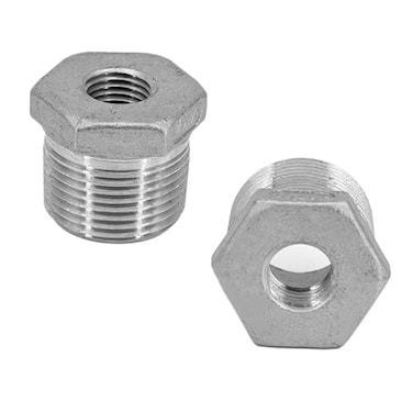 Refuuch Stainless Steel Reducer Hex Bushing 1 Male NPT to 14 Female NPTReducing Adapter Cast Pipe Fitting