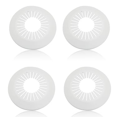 Rierdge Pipe Cover Decoration for 196 to 3 5078mm Outer Diameter Flange Water Pipe White PVC Radiator Escutcheon Plastic Wall Flange Collars