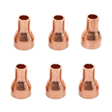RLECS 6PCS Reducing Copper Coupling Fittings with Sweat End 12 x 14 Inch ID for HVAC Refrigeration Adapter