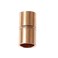 RLECS 8pcs Straight Copper Coupling Rolled Tube Stop Pipe Fitting 14 Inch ID Welding Joint for HVAC Air Conditioner