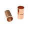 RLECS 8pcs Straight Copper Coupling Rolled Tube Stop Pipe Fitting 516 Inch ID Welding Joint for HVAC Air Conditioner