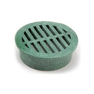 Rocky Mountain Goods 4 Plastic Round Drainage Grate Cover Green Fits 4 Pipes Prevents Debris Ideal for Lawns Patios Walkways Durable UV Resistant Plastic Easy Install