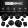 Rustark 25 Pcs Carbon Steel Pipe Plugs Assortment Set with 18 14 38 12 34 NPT Pipe Fitting Countersunk Thread Internal Hex Head Style Male Plug for Water Pump Ports