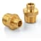 EcoChannels RV Faucet Adapter 12 to 38 Reducer kitchen Faucet Supply Line Adapter Brass 38 Compression Fitting Compatible with Water Pipe Connector 2 Pieces