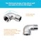 S SYDIEN 2Pcs 304 Stainless Steel 90 Degree Elbow 38 NPT Threaded Pipe Fitting Female x Male
