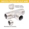 S SYDIEN Tee Pipe Fittings 304 Stainless Steel Tee 12 x 12 x 12 Male NPT Thread T Shaped 3 Way Cast Pipe Fitting 2 Pack